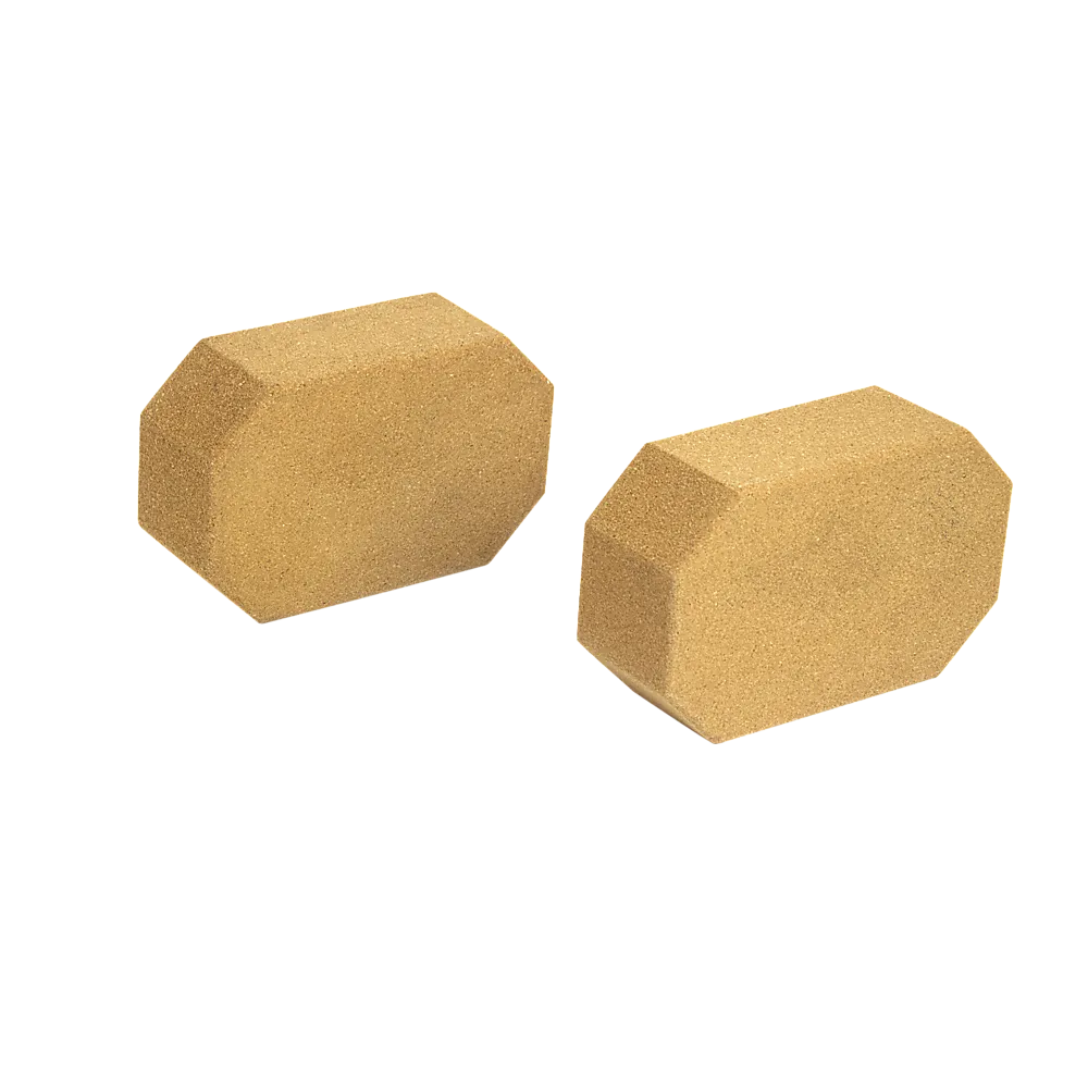 Durable Eco-Friendly Cork Yoga Blocks Set, Non-Slip, 2 pcs