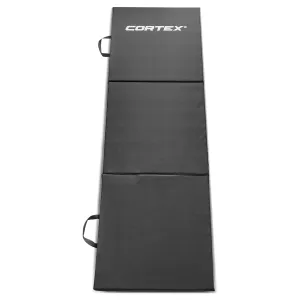 Durable Folding Exercise Mat 180cm x 60cm, Black - Cortex