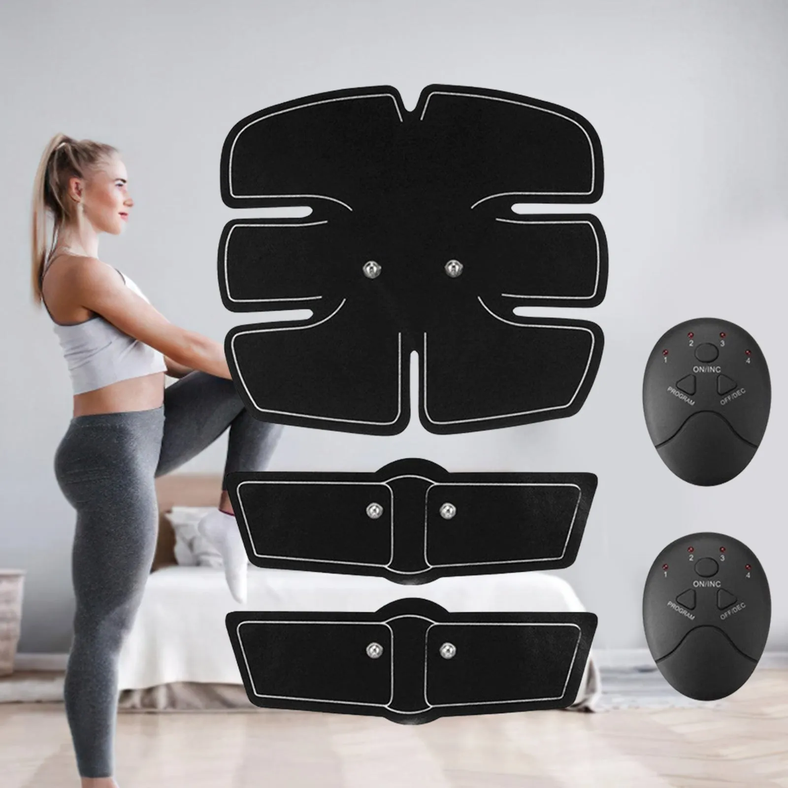 EMS Abdominal Fitness Device, 6 Modes, 10 Strength Levels, Fitrain