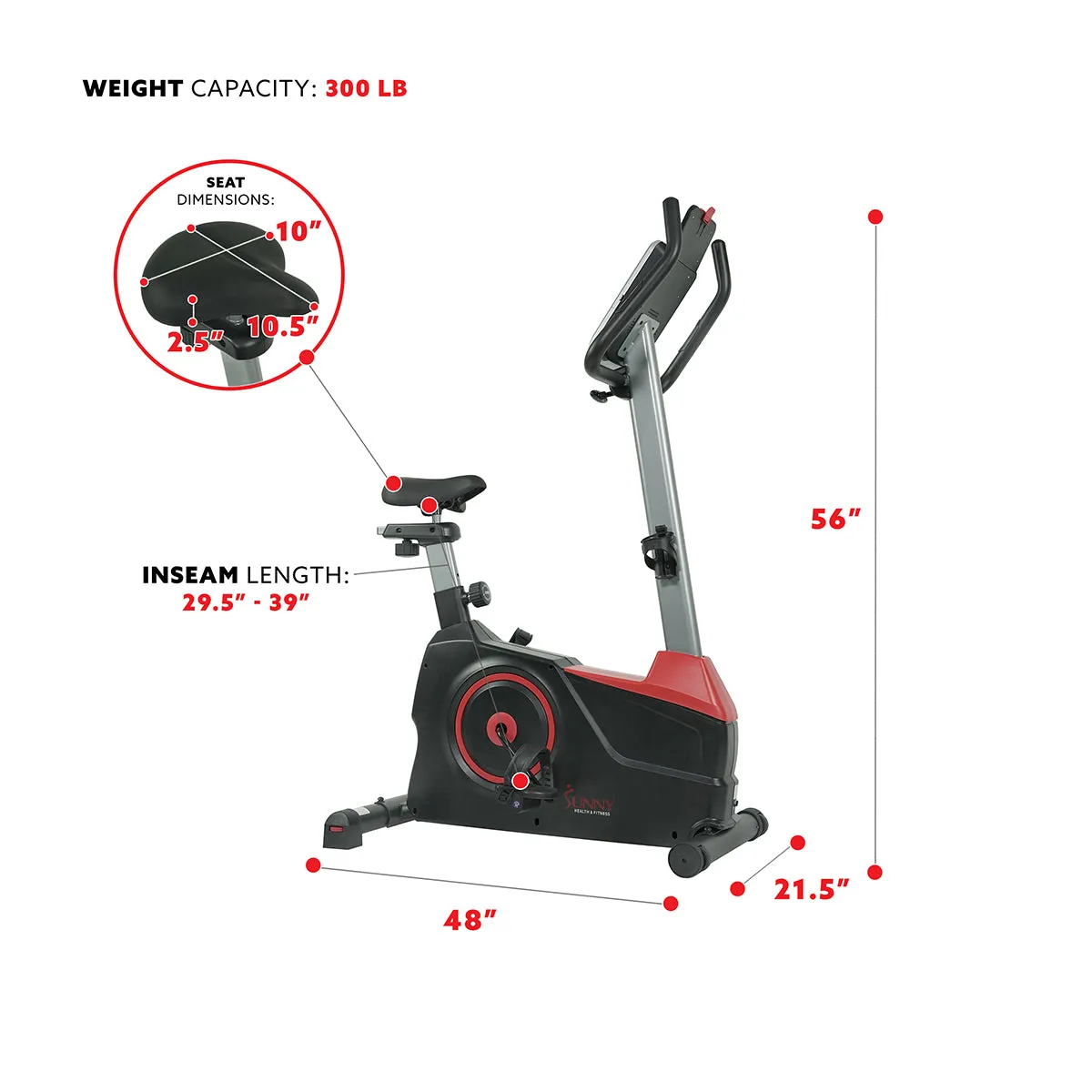 Evo-Fit Stationary Upright Bike with 24 Level Electro-Magnetic Resistance