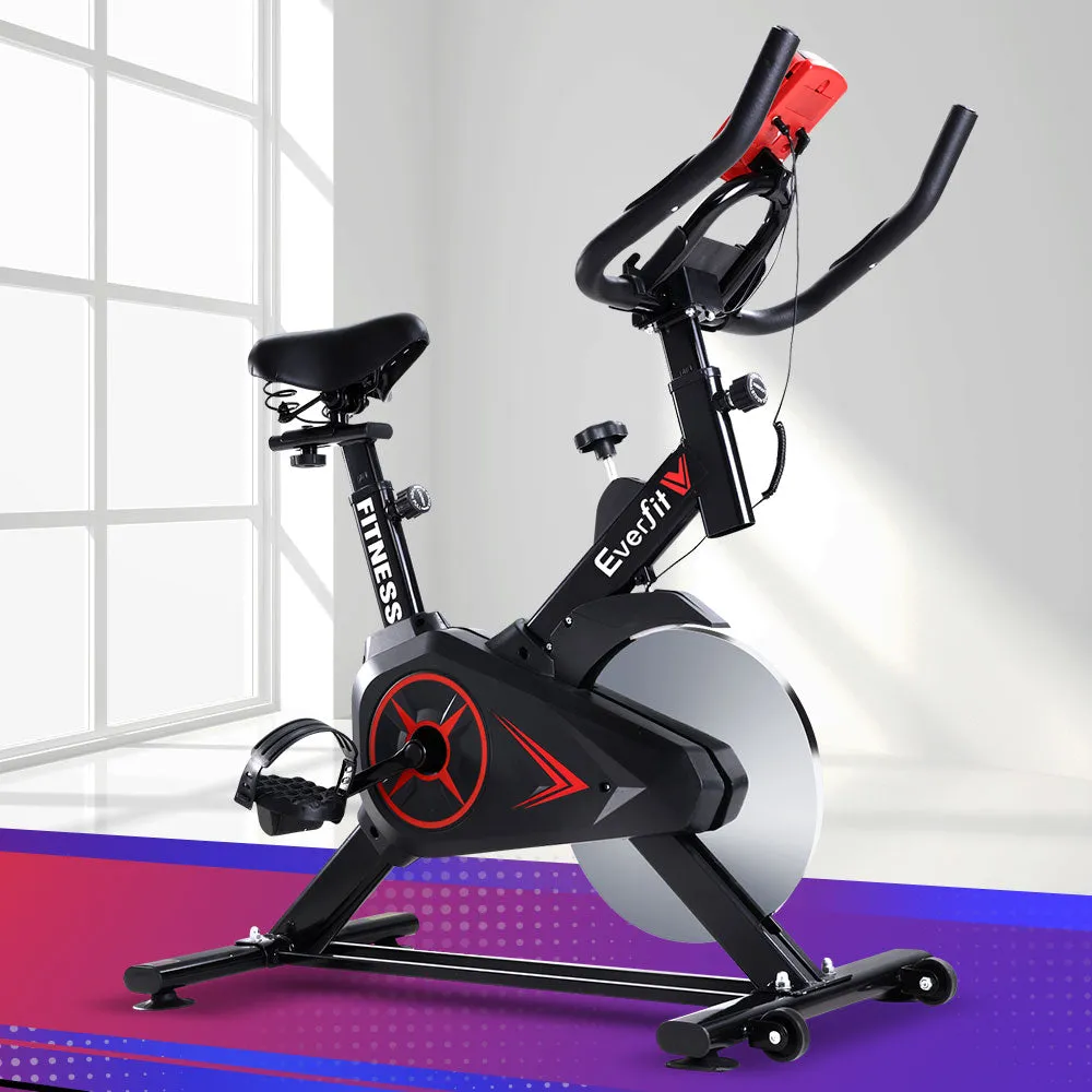 Exercise Spin Bike Cycling Flywheel Fitness Commercial Home Gym Workout Black