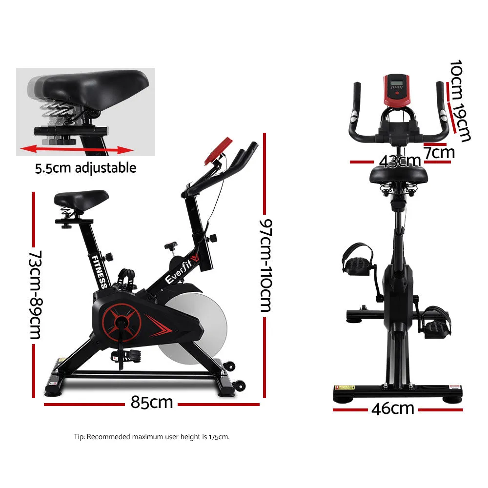 Exercise Spin Bike Cycling Flywheel Fitness Commercial Home Gym Workout Black