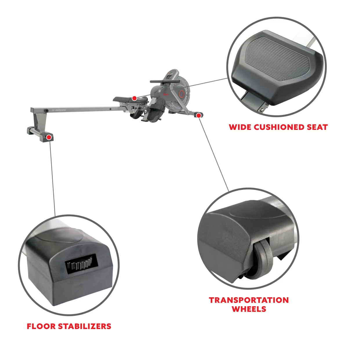 Fan Ergometer Rowing Machine Air Rower