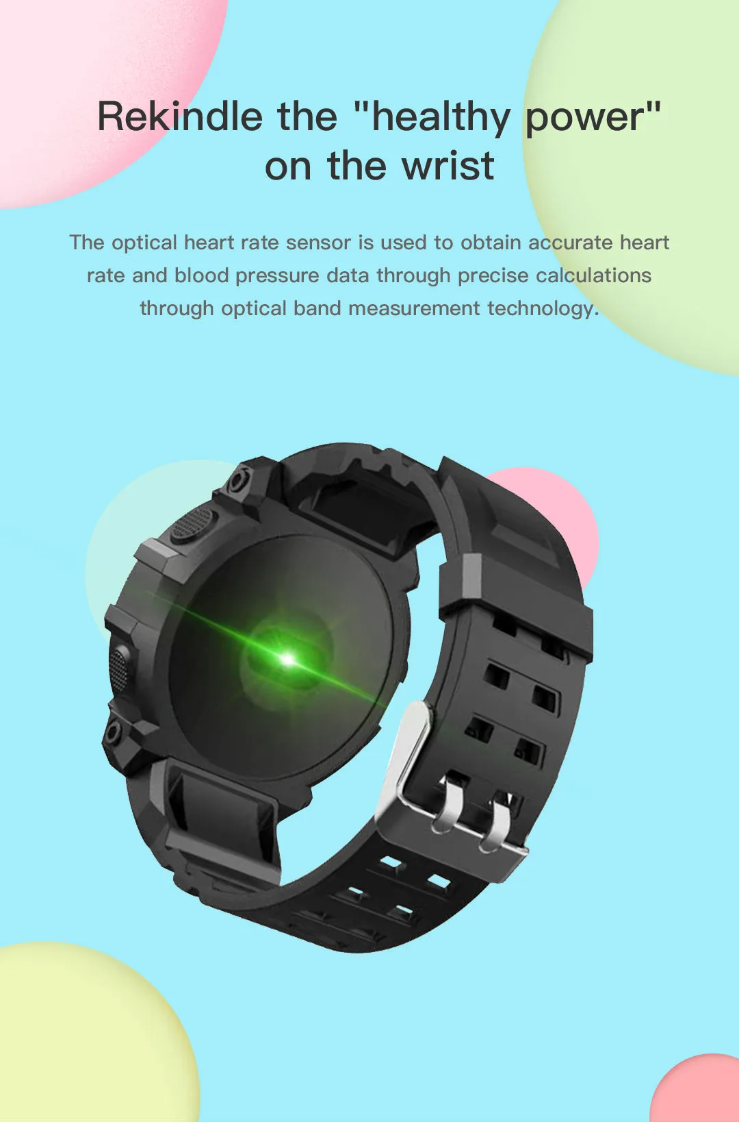 FD68S Smart Sports Watch - your fitness and medical tool (Unisex, IOS & Android Compatible)