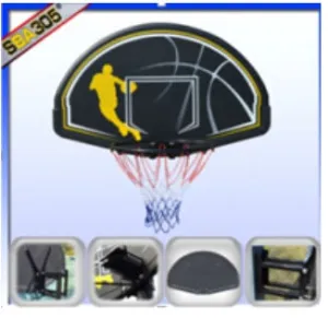 Fitness Factory Basketball Bb-006B Black Back Board Post