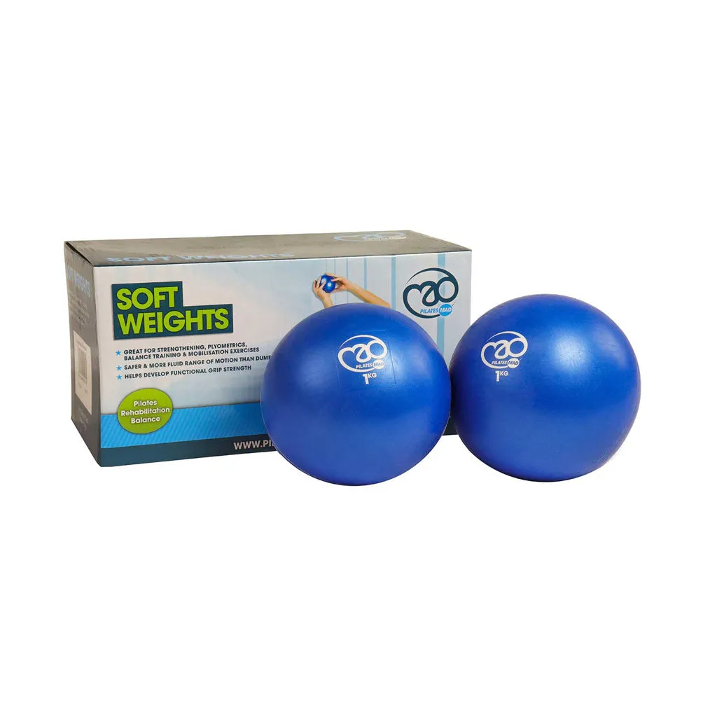 Fitness Mad Soft Pilates Weights | 1kg Pair