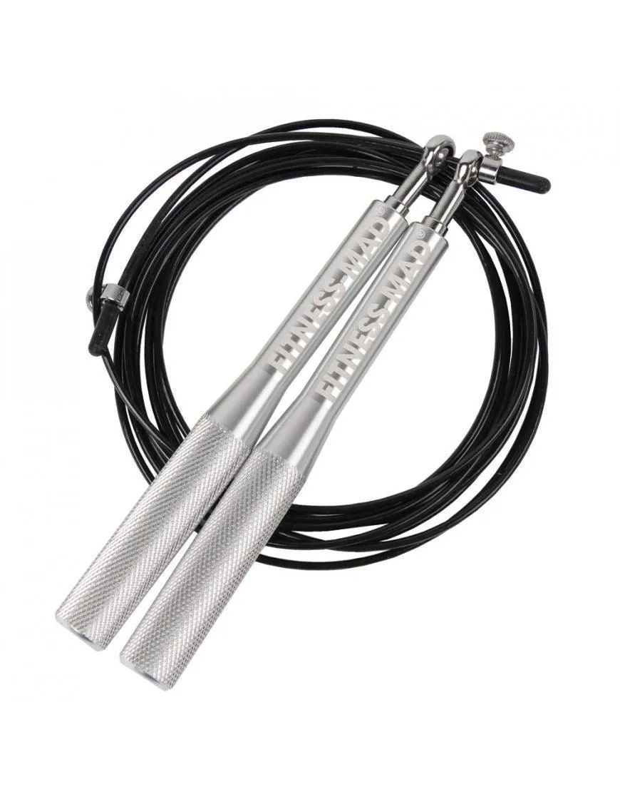 Fitness Mad Ultra Speed Cable Rope Fast Tangle Proof Metal Bearing Skipping Rope