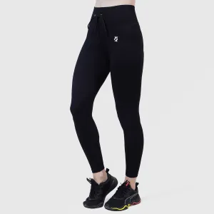 Fitness Ribbed Leggings (Black)