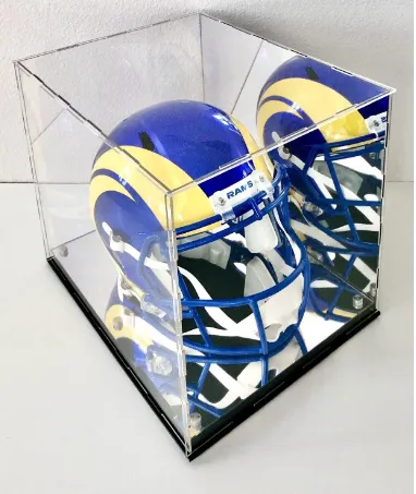 Football Helmet Acrylic Display Case Showcase Box UV Protection Memorabilia Dustproof Mirror