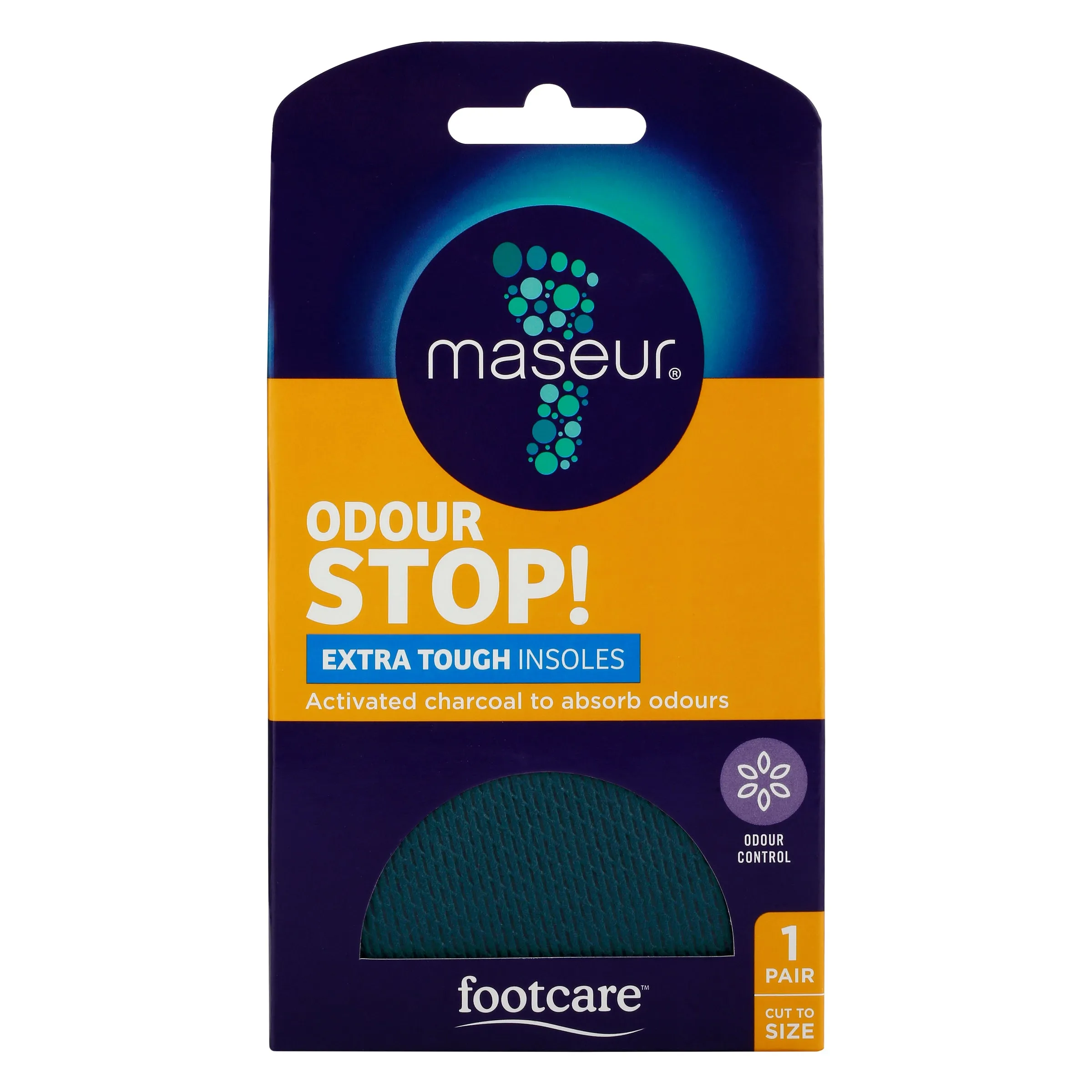 Footcare Odour Stop Extra Tough Insoles, 1 pair