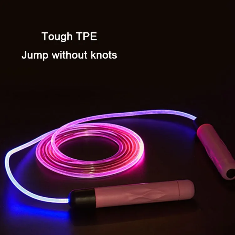 Glowing Skipping Rope Fitness Exercise Student Racing Training(Pink)