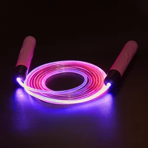 Glowing Skipping Rope Fitness Exercise Student Racing Training(Pink)