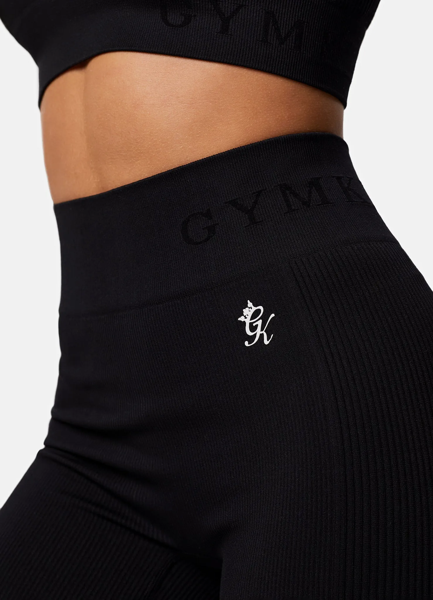 Gym King Formation Rib 3" Short - Black