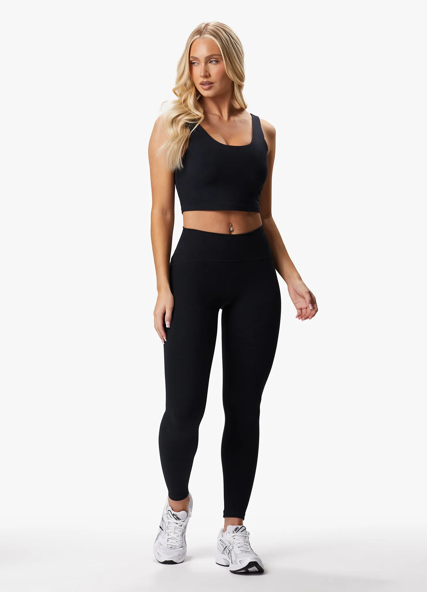 Gym King Peach Luxe Legging - Black Luxe