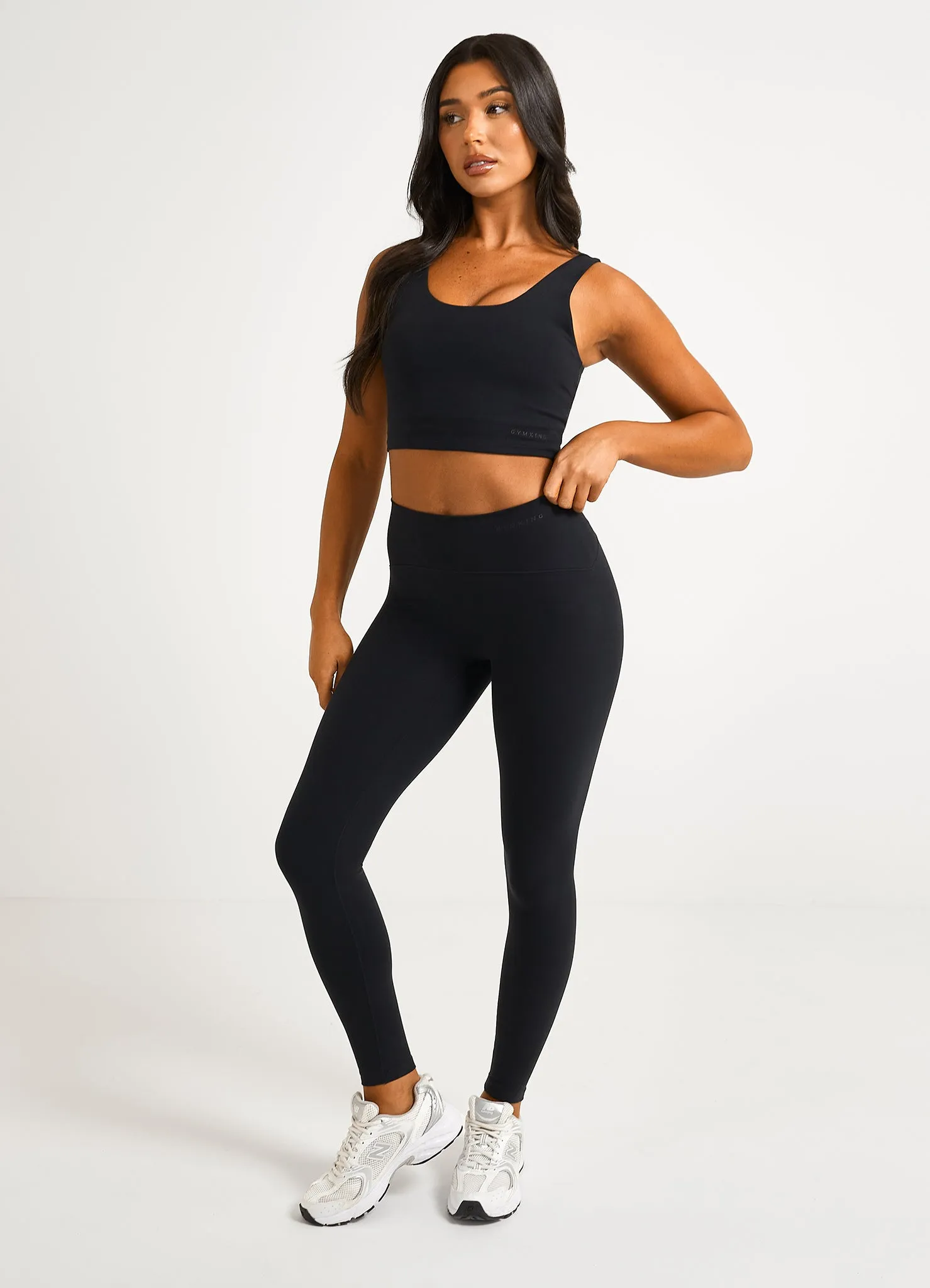 Gym King Peach Luxe Legging - Black Luxe