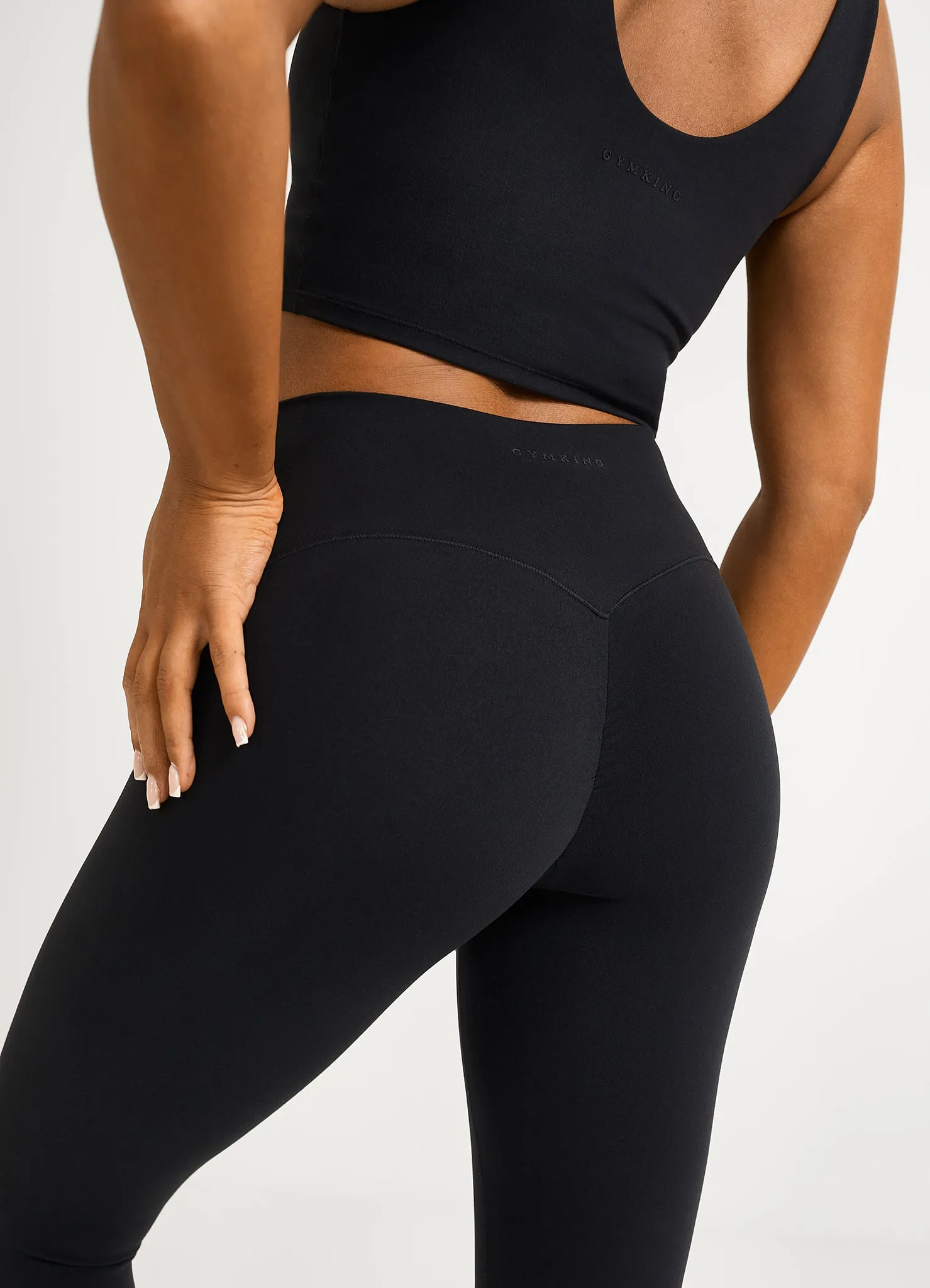 Gym King Peach Luxe Legging - Black Luxe