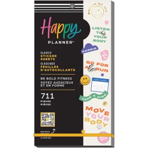 Happy Planner Be Bold Fitness Classic Sticker Book Value Pack