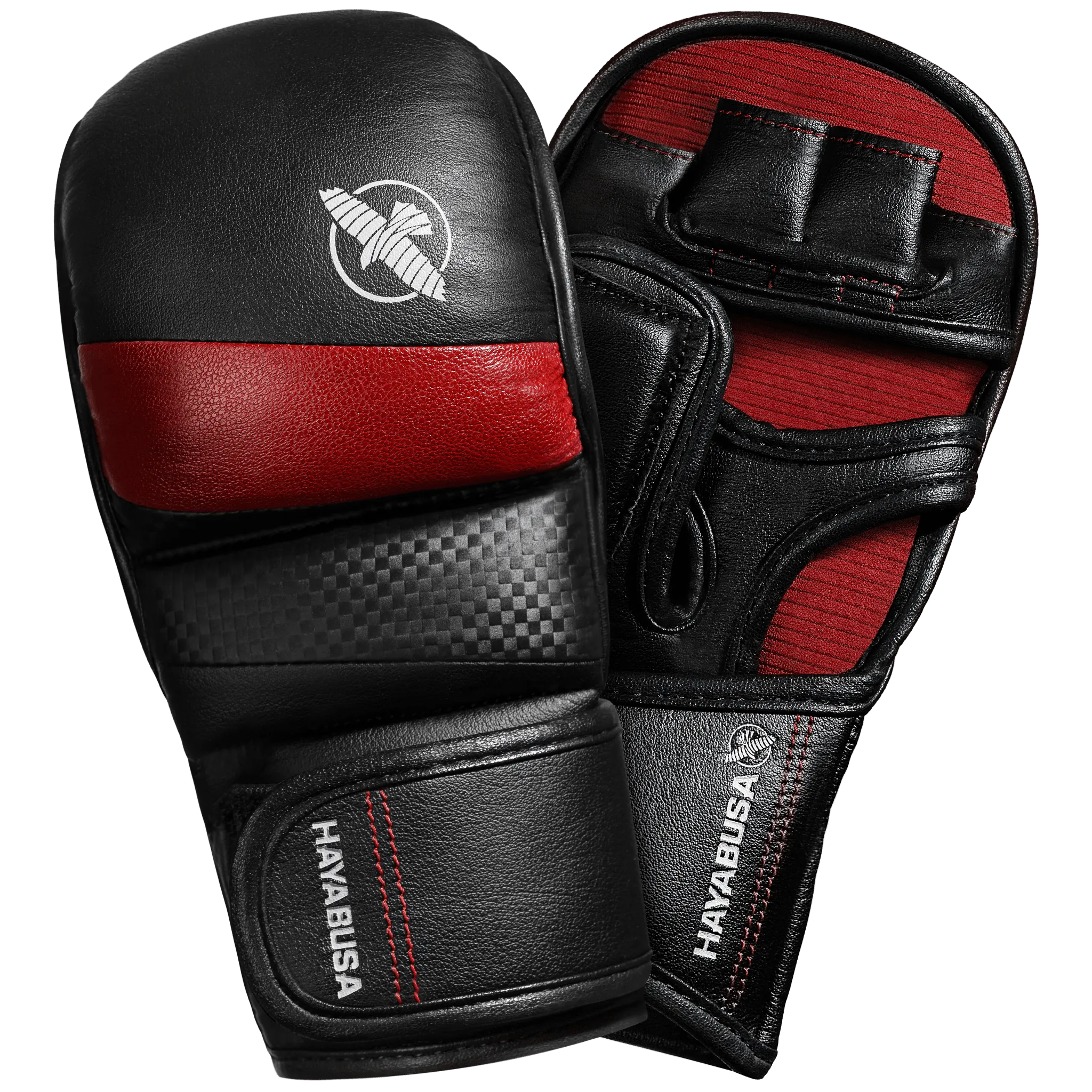 HAYABUSA T3 7oz HYBRID GLOVES - BLACK/RED