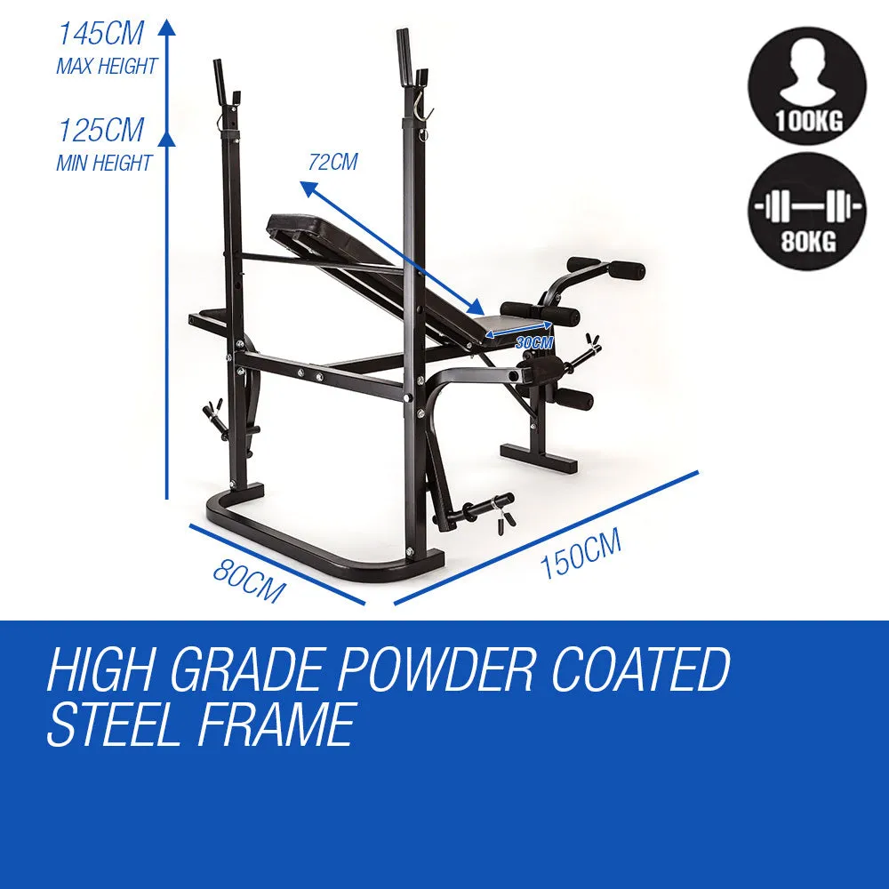 Heavy-Duty Multi-Station Weight Bench for Home Gym with Adjustable Incline - Proflex