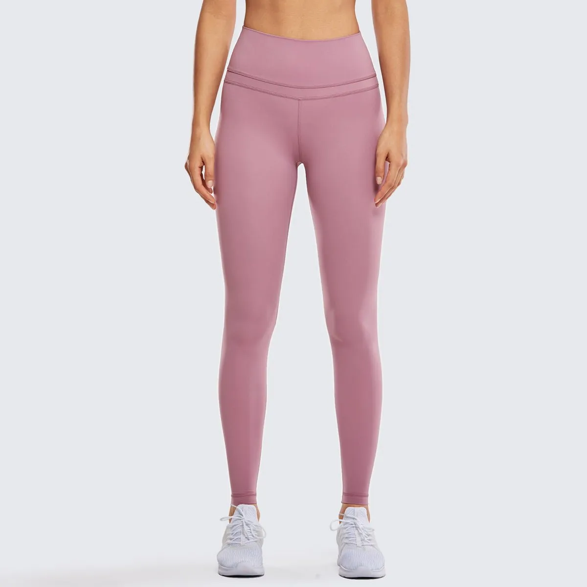 High Rise Seamless Pink Full Length Workout Leggings