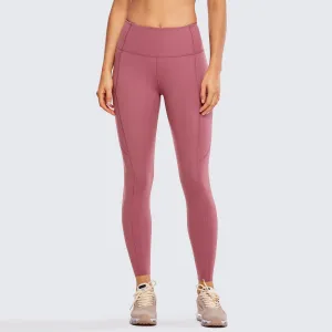 High Waist Side Pockets Redbean Workout Leggings