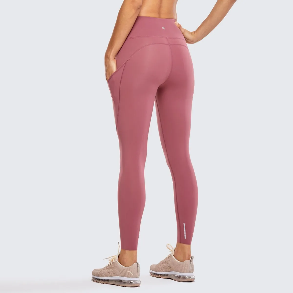 High Waist Side Pockets Redbean Workout Leggings