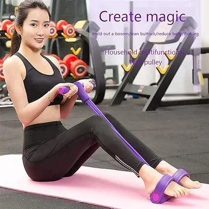 Home Fitness Equipment Multi-Functional Pedal Tensioner Elastic Rope Fitness Yoga Sit-Ups Assist