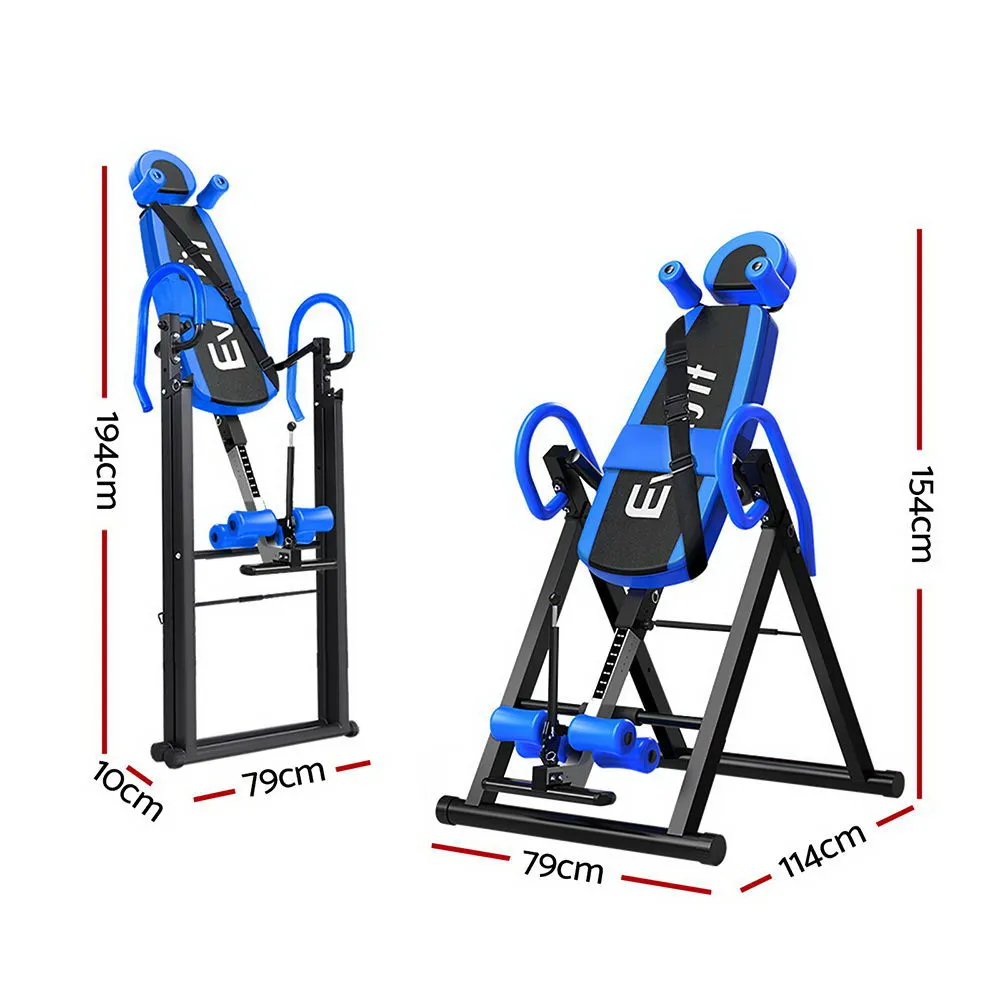 Inversion Table Gravity Stretcher Inverter Foldable Home Fitness Gym Blue