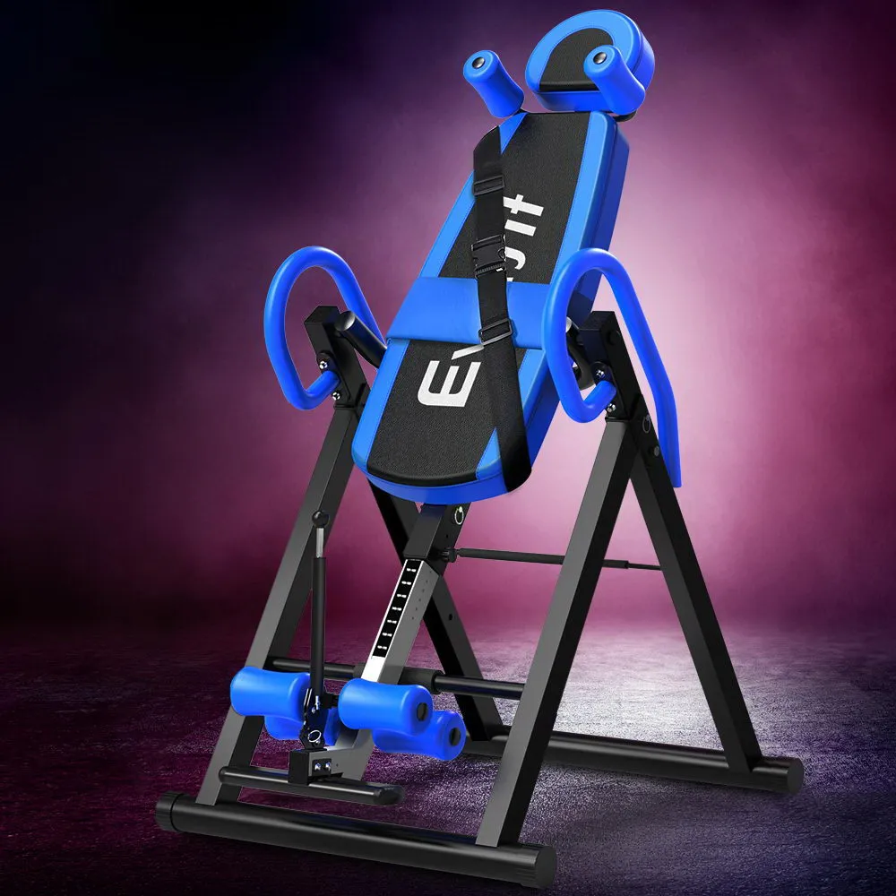 Inversion Table Gravity Stretcher Inverter Foldable Home Fitness Gym Blue