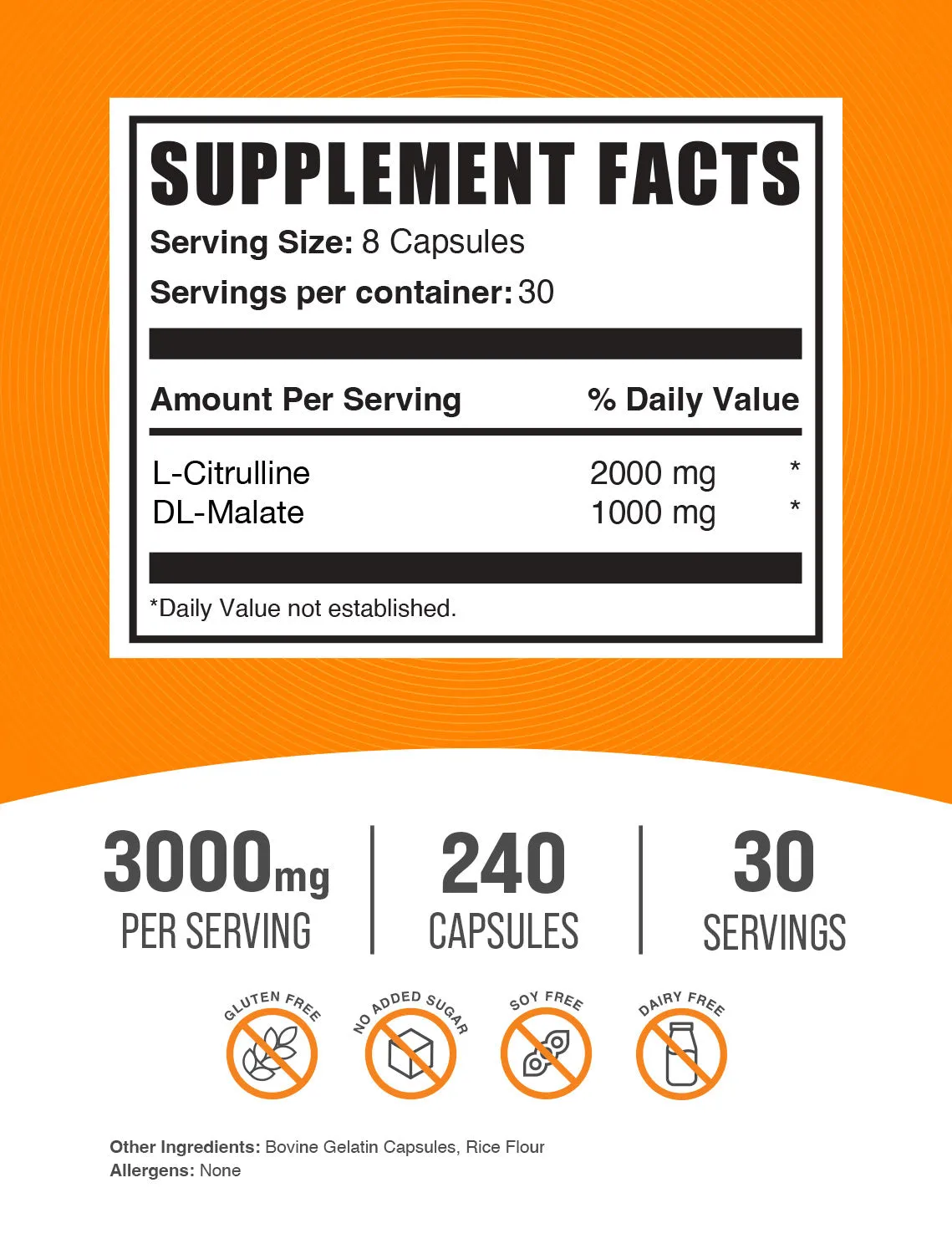 L-Citrulline DL-Malate 2:1 Capsules