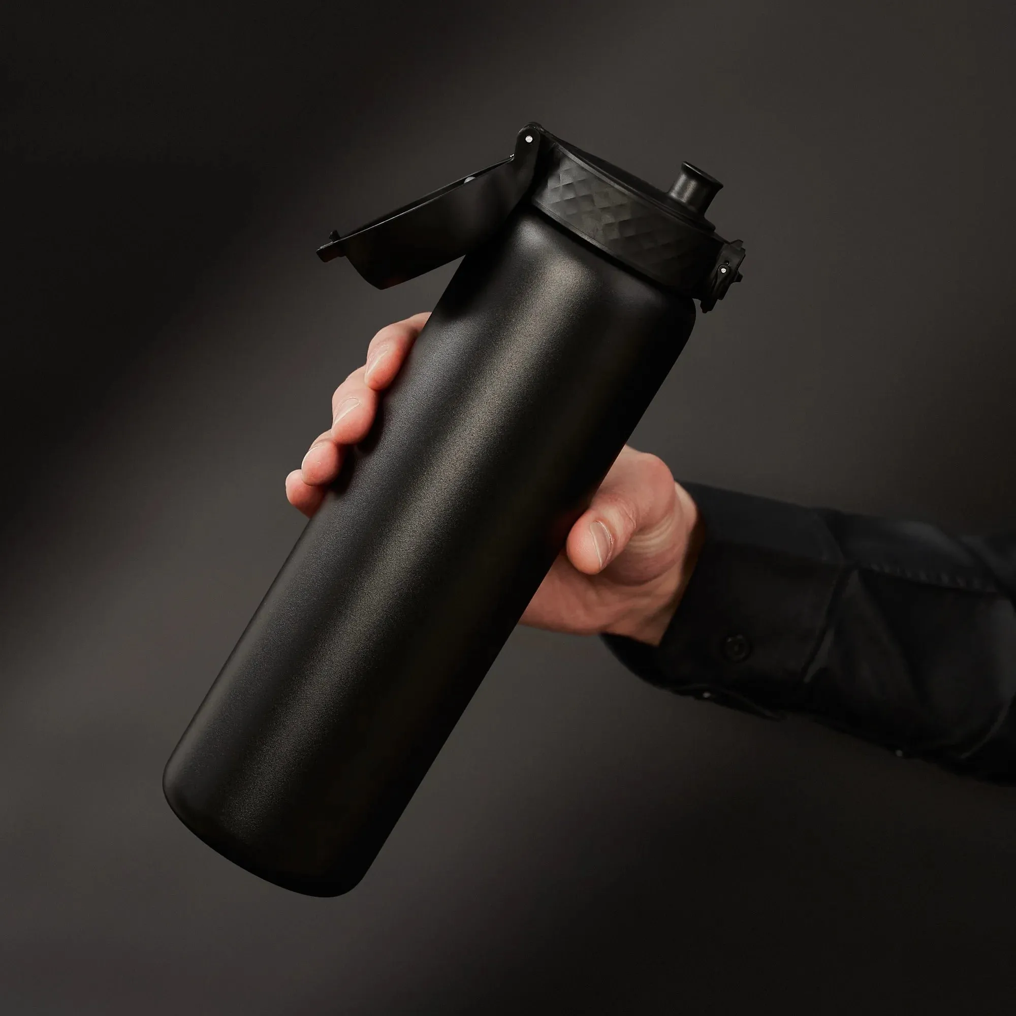 Leak Proof 1 Litre Thermal Water Bottle, Insulated, Black, 1L