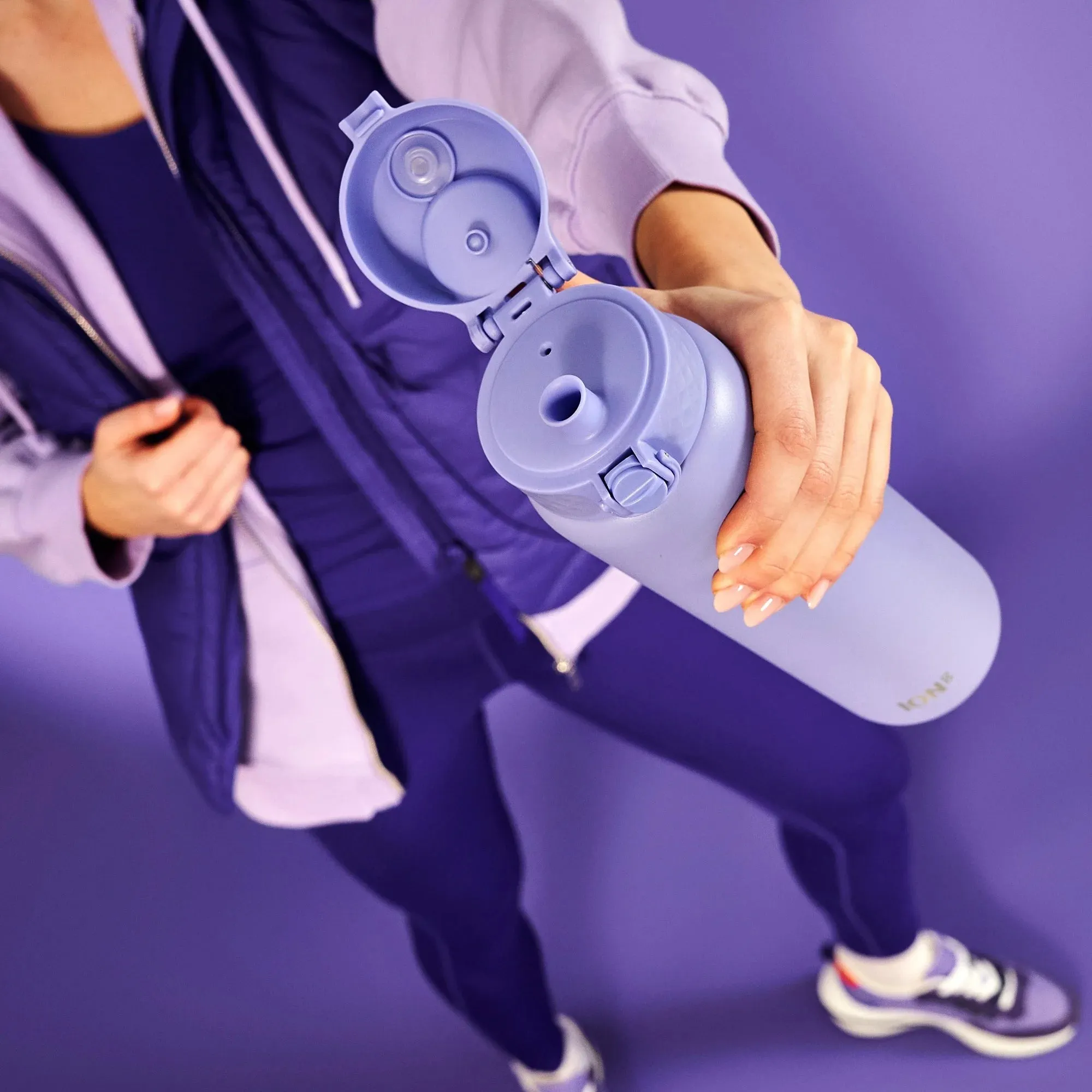 Leak Proof 1 Litre Thermal Water Bottle, Insulated, Light Purple, 1L