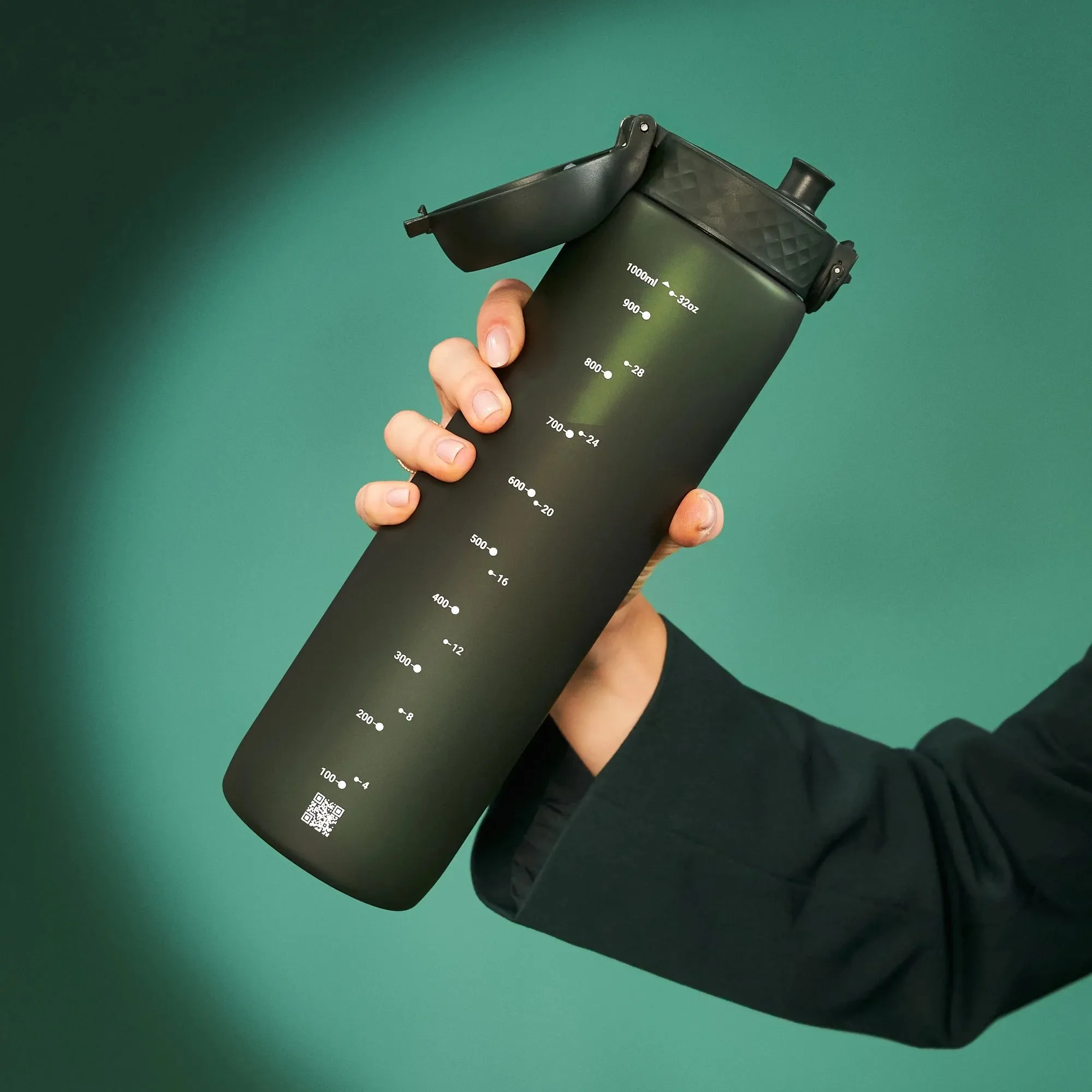 Leak Proof 1 litre Water Bottle, Recyclon, Dark Green