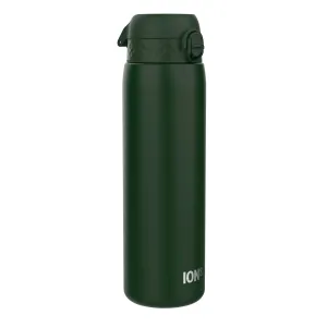 Leak Proof 1 Litre Water Bottle, Stainless Steel, Dark Green, 1L