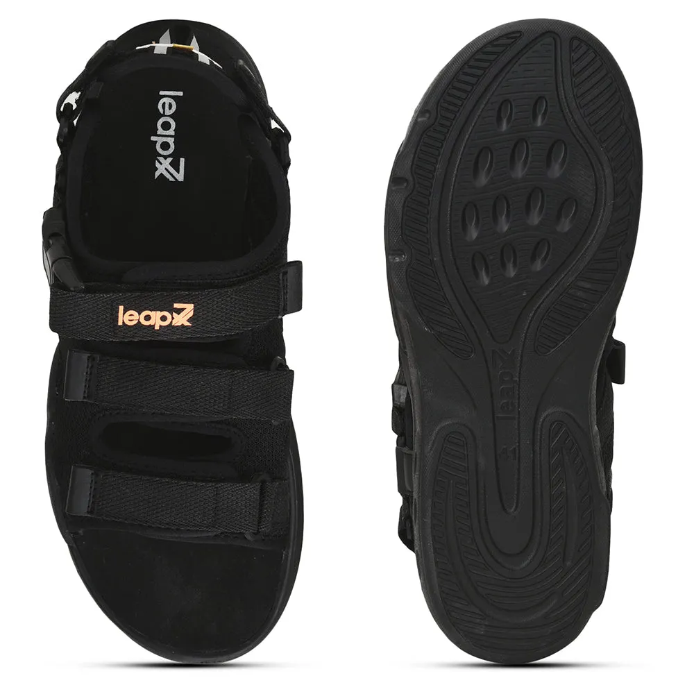 Leap7x By Liberty Men PEDRO-M Black Sporty Casual Sandal