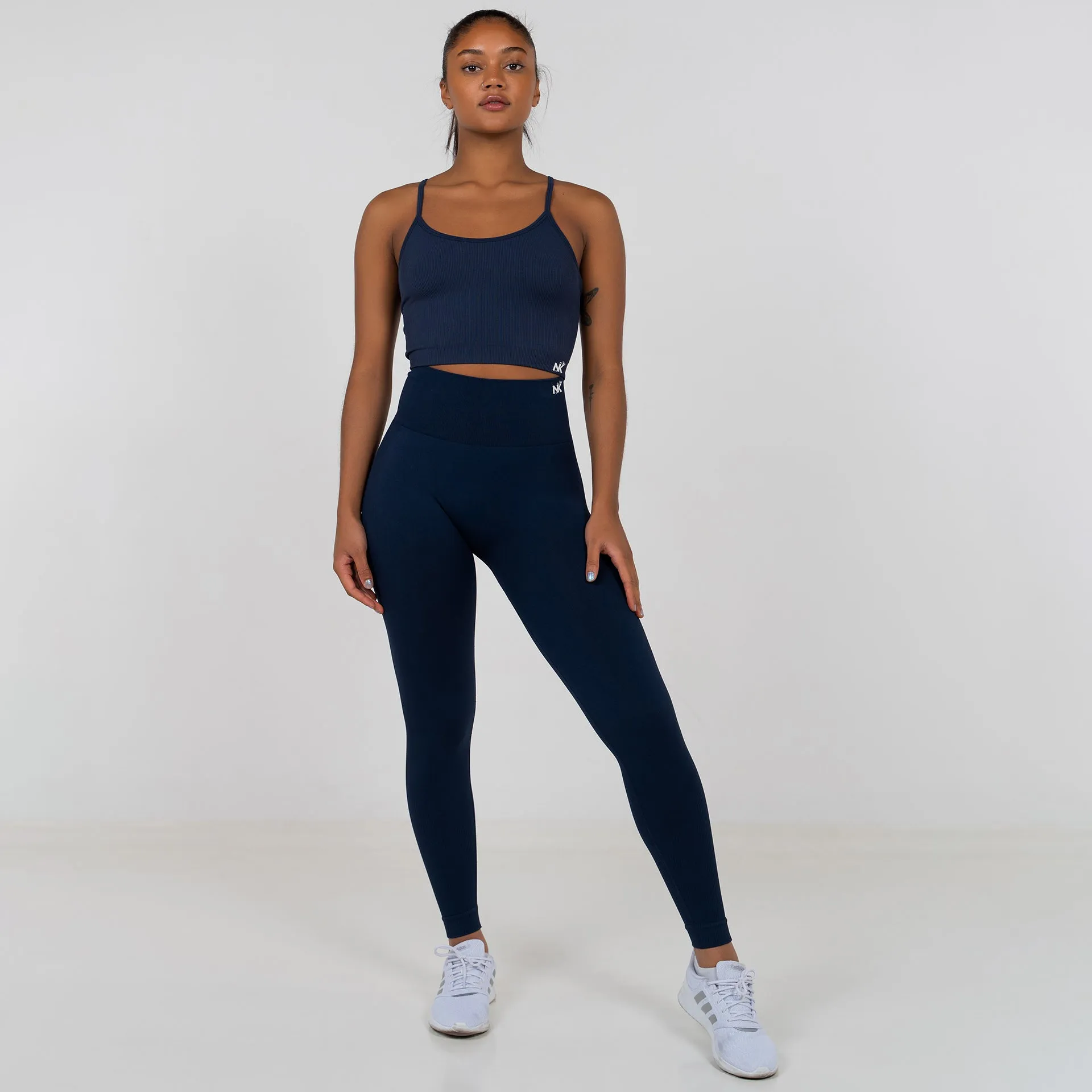 Legacy - Navy String Crop Top