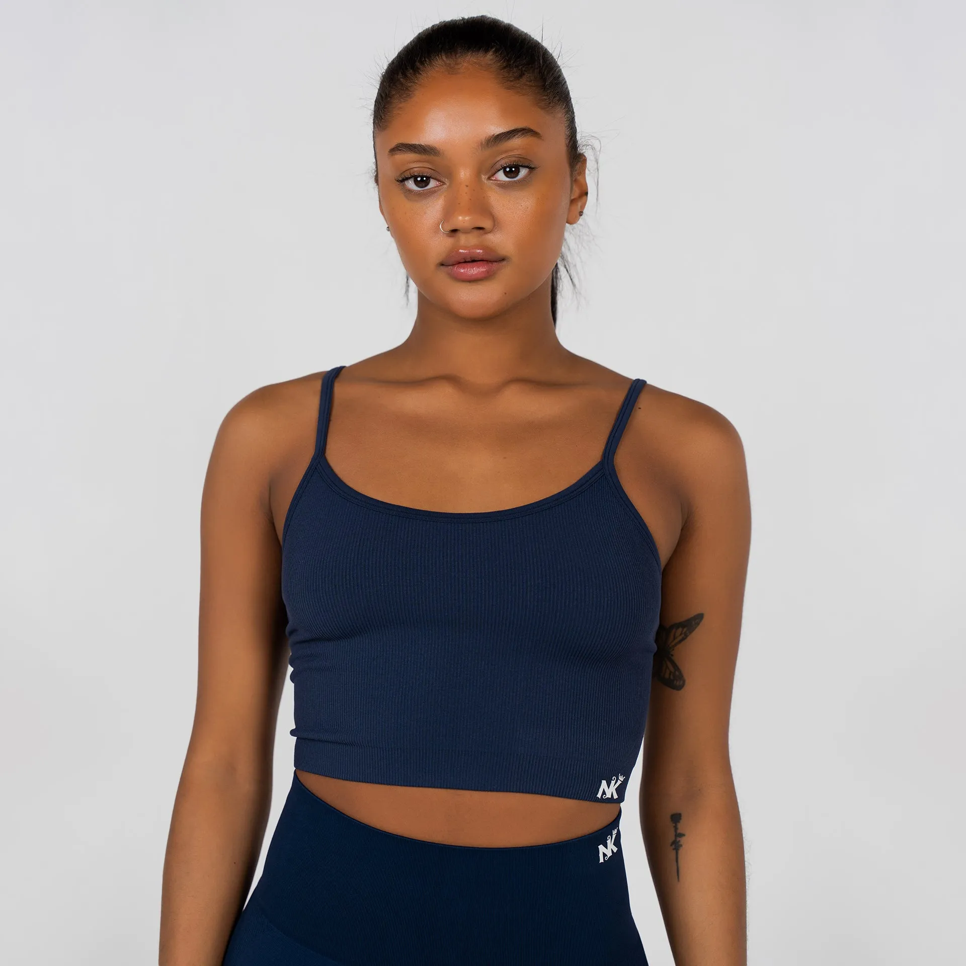 Legacy - Navy String Crop Top