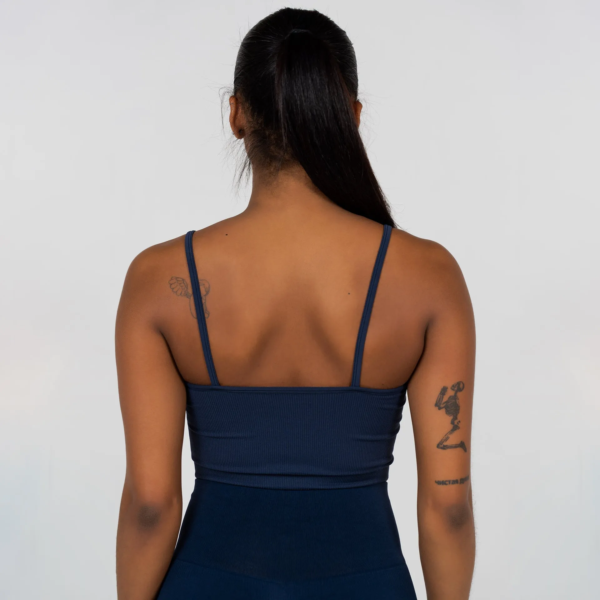 Legacy - Navy String Crop Top