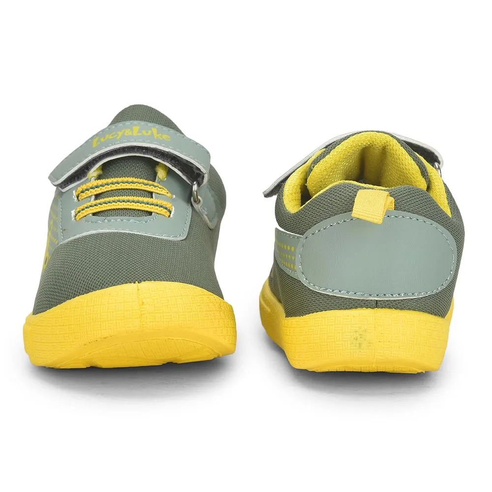 Lucy & Luke (Green) Casual Non Lacing Shoes For Kids BASTIAN-2E By Liberty