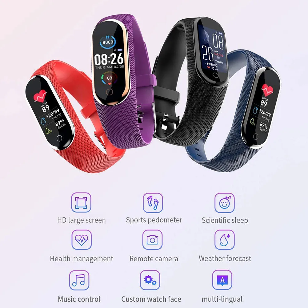 M8 Smart Watch (Fitness Bracelet with Heart Rate, Blood Pressure and Blood Oxygen Monitoring)