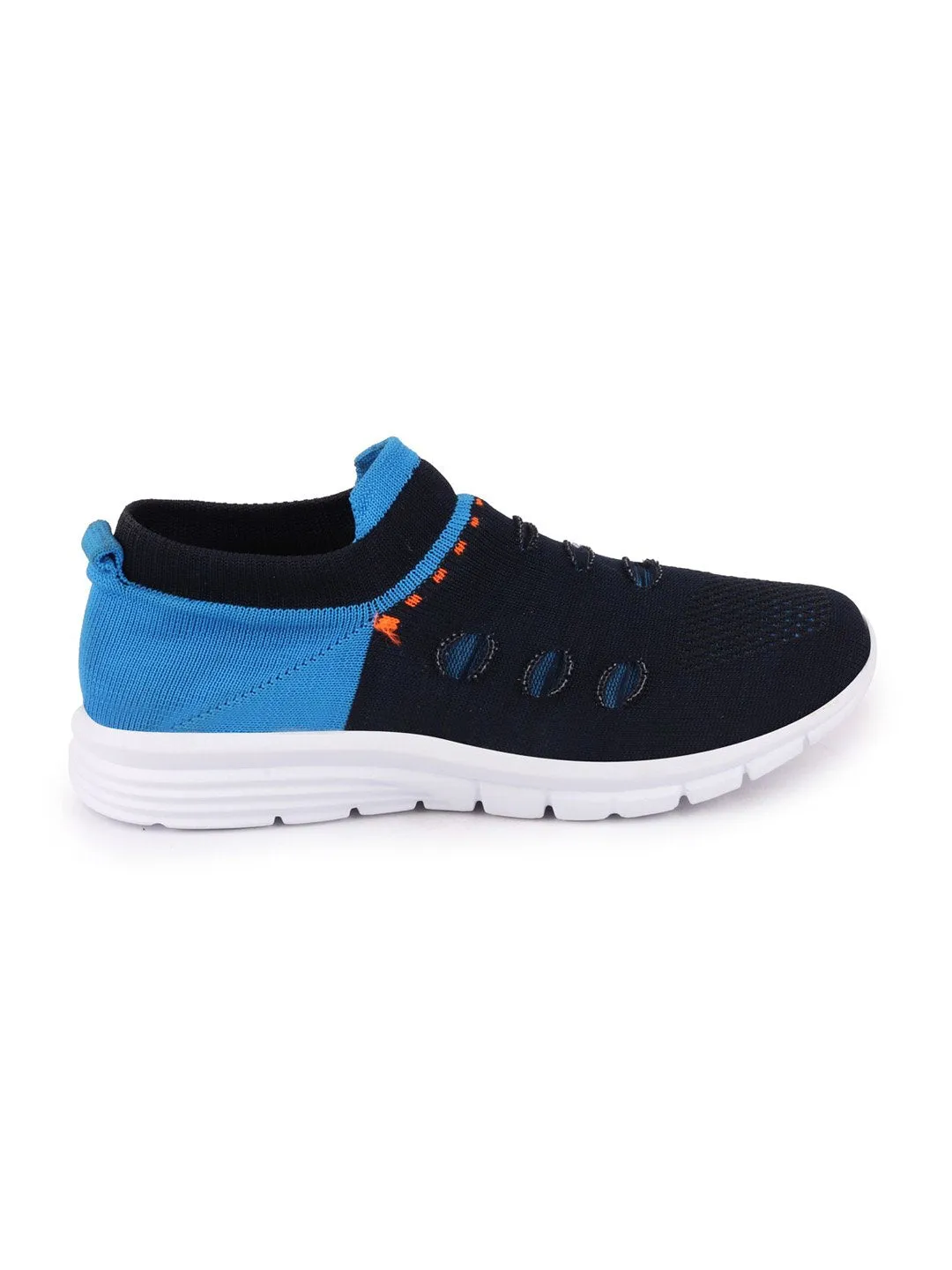 Men Blue Sports Slip-On Walking Shoes