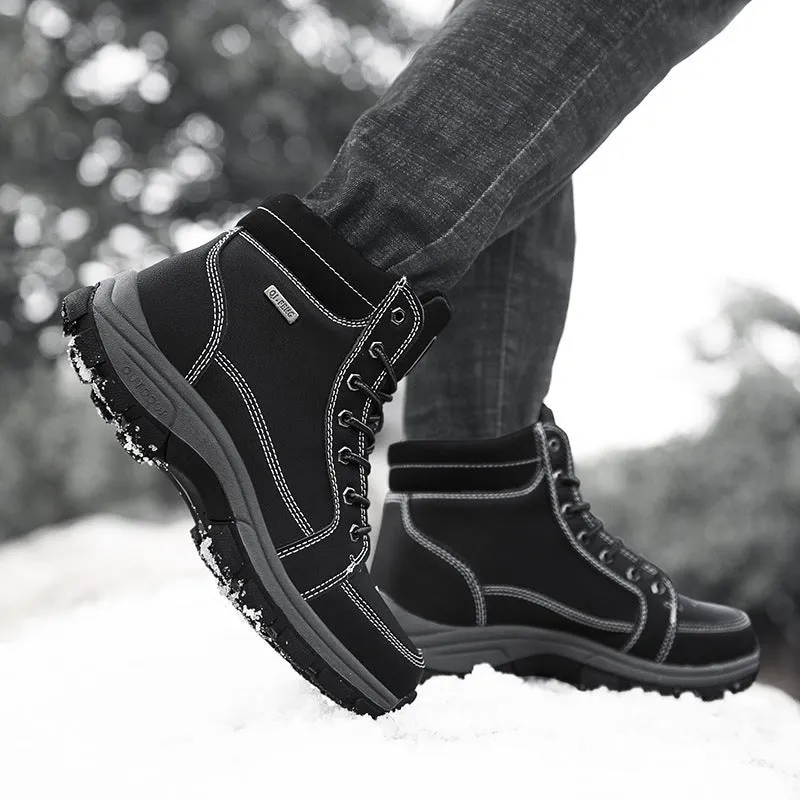 Men Boots Winter Snow Outdoor Ankle Boots For Men Super Warm Boots Leather Non-Slip Work Shoes