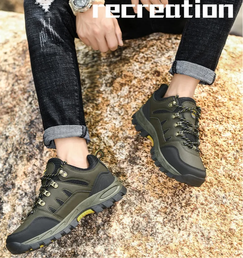 Men Outdoor Hiking Boots Durable & Comfortable Mountaineering Shoes | A20