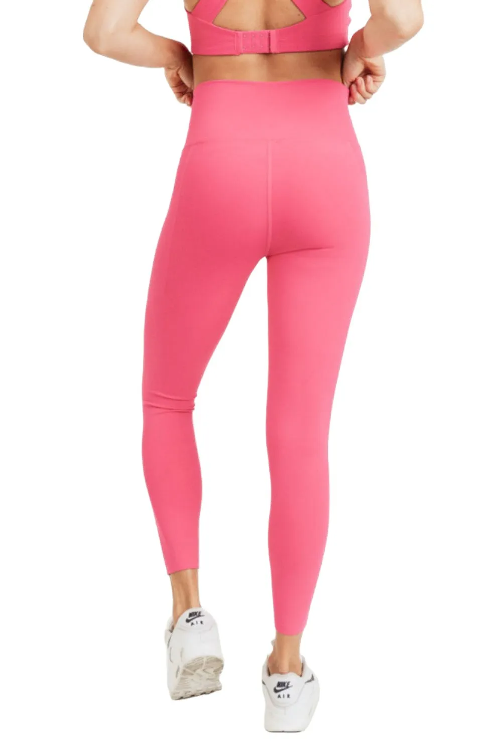 Mono B Laser-Cut and Bonded Essential Foldover Highwaist Leggings APH2713 Plus