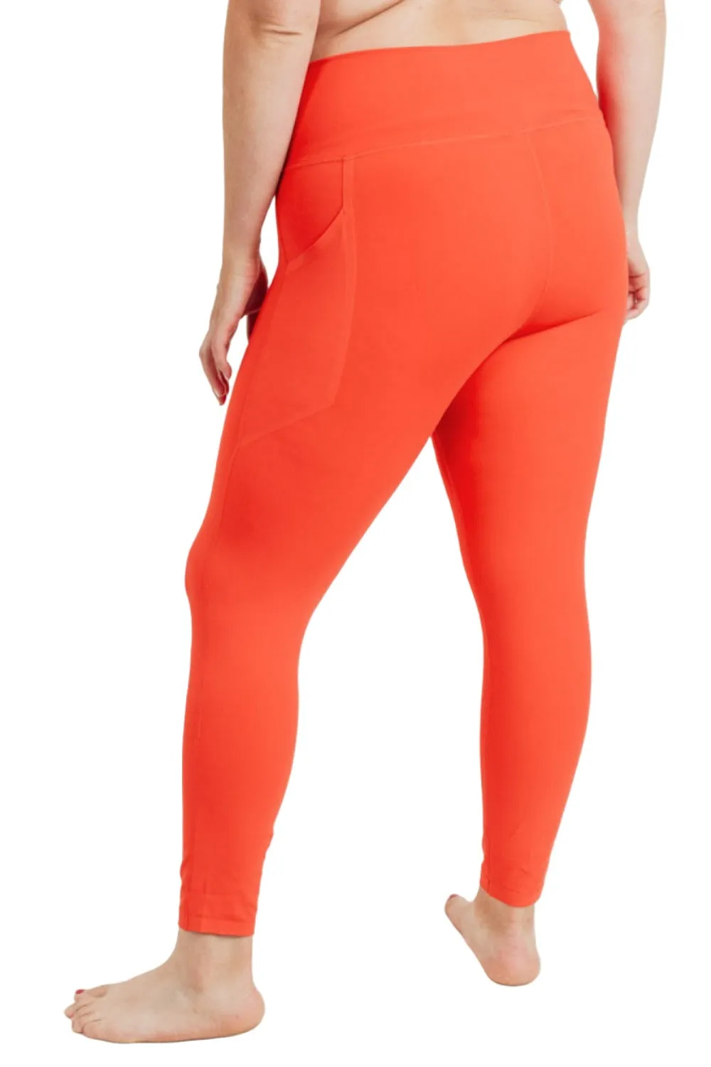 Mono B Laser-Cut and Bonded Essential Foldover Highwaist Leggings APH2713 Plus