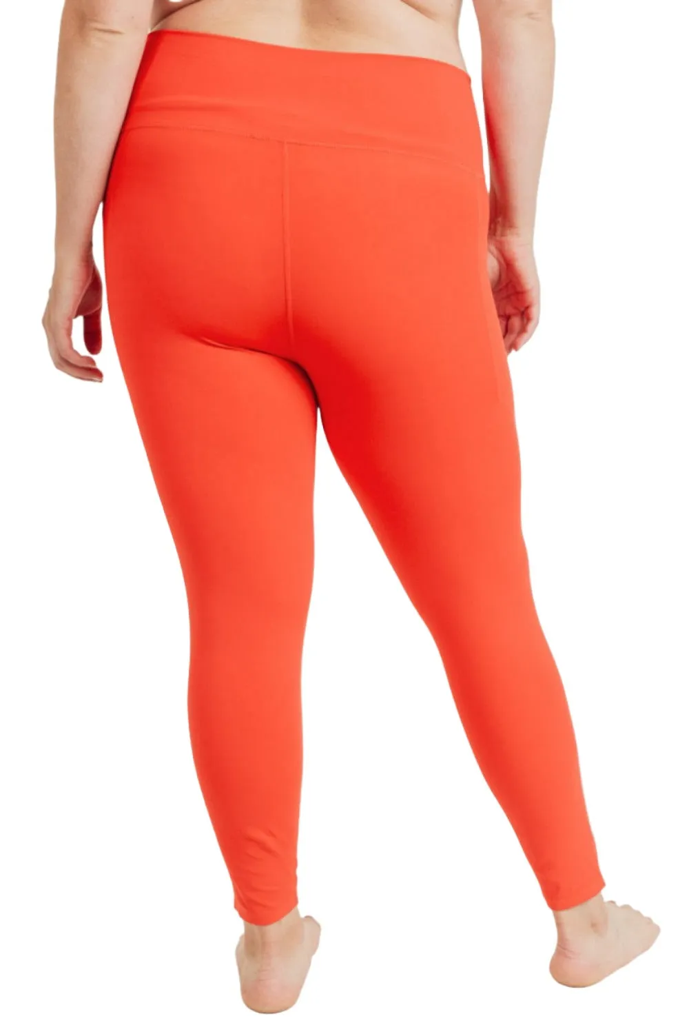 Mono B Laser-Cut and Bonded Essential Foldover Highwaist Leggings APH2713 Plus