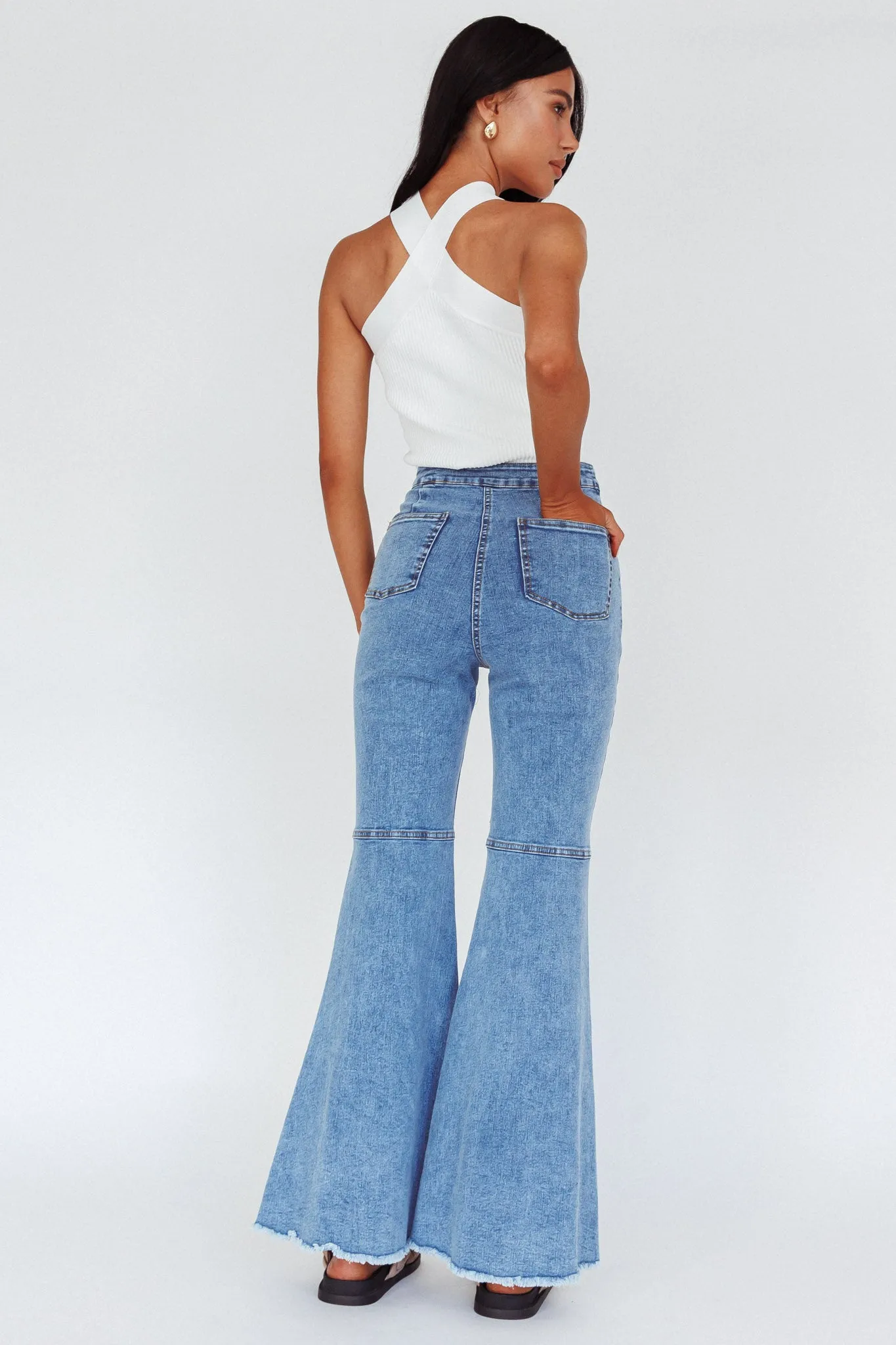 Mulholland Boot Cut Jeans Denim Blue