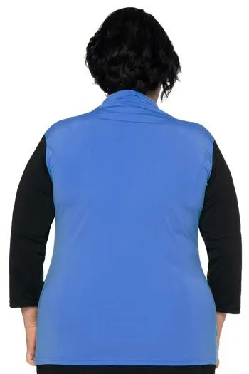 Multi Exercise Plus Size Zippered Swim Top - Chlorine Proof