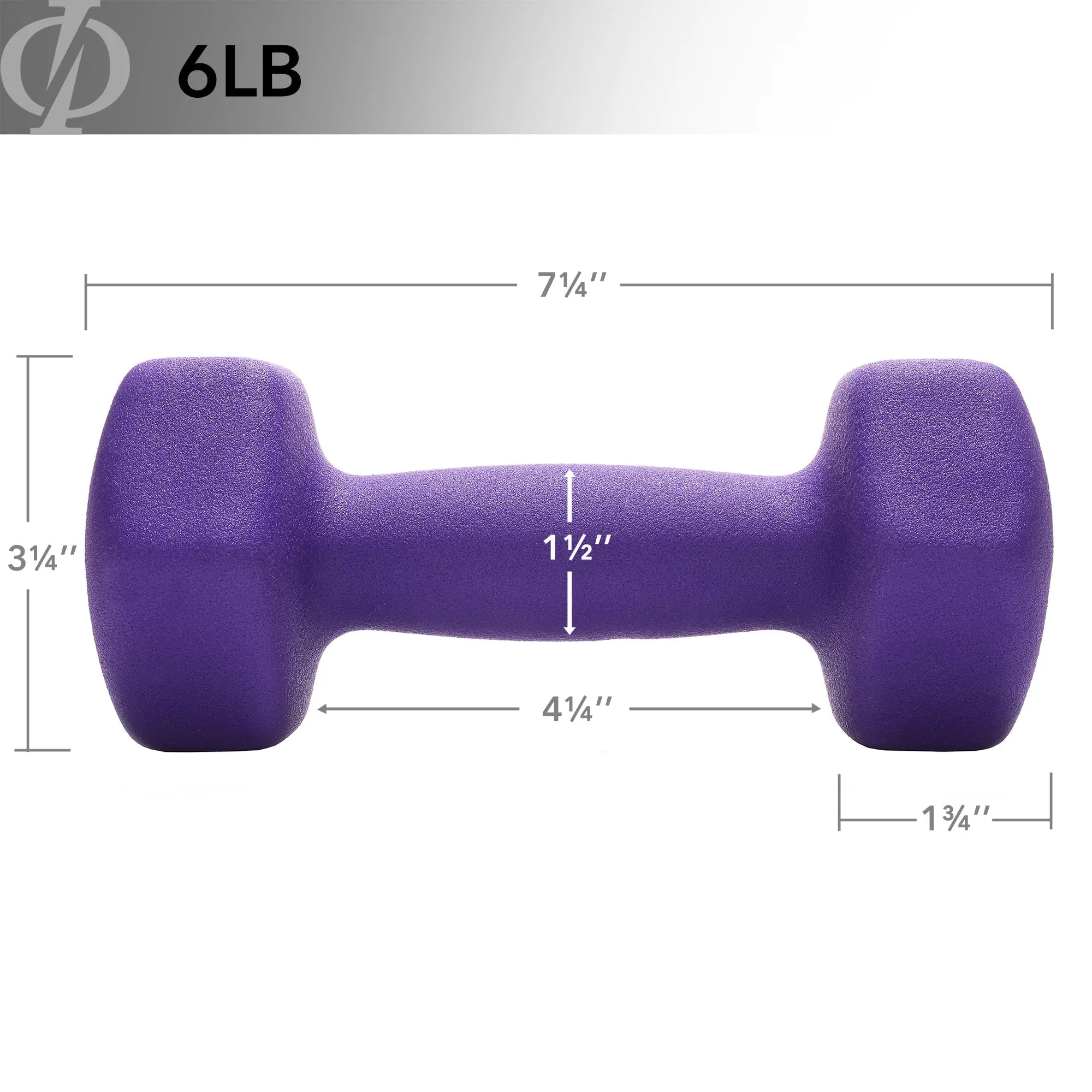 Neoprene Dumbbell Hexagon Hand Weights, Set of 2 - Strength Training