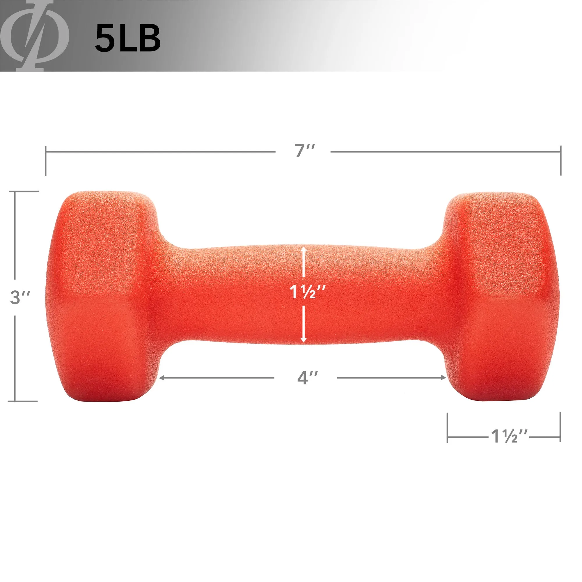 Neoprene Dumbbell Hexagon Hand Weights, Set of 2 - Strength Training